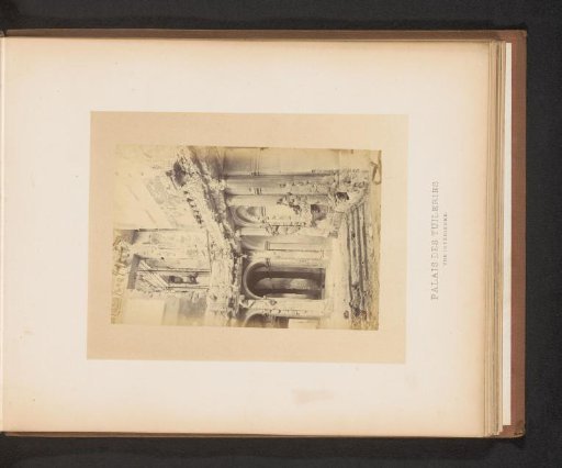 View of the destroyed interior of the Tuileries Palace in Paris