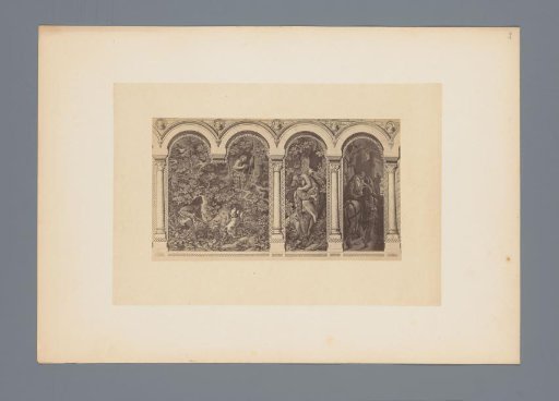 Photographic reproduction of a scene from the fairy tale The Seven Ravens by the Brothers Grimm, by Moritz von Schwind, depicting the sister of the ravens who lives in a hollow tree