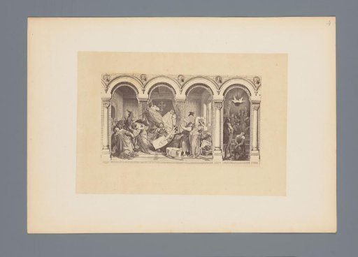 Photographic reproduction of a scene from the fairy tale The Seven Ravens by the Brothers Grimm, by Moritz von Schwind, depicting the man who wishes his seven sons would become ravens