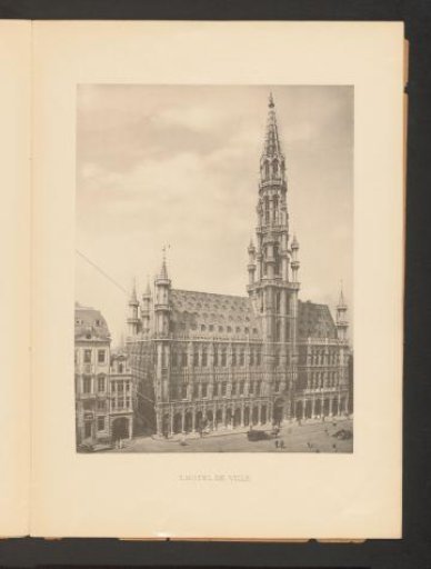 View of the Town Hall on the Grand Place in Brussels