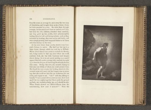 Photographic reproduction of a print of a scene from Cymbeline by William Shakespeare
