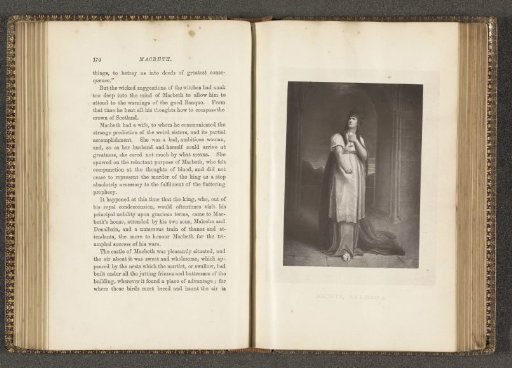 Photographic reproduction of an engraving of a scene from Macbeth by William Shakespeare