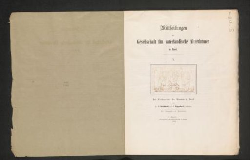 The Church Treasure of the Minster in Basel / by C. Burckhardt and C. Riggenbach