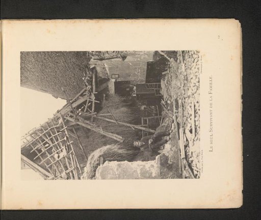 Man in a Destroyed House after the Explosion of an Ammunition Factory in Oosterweel near Antwerp on September 6, 1889