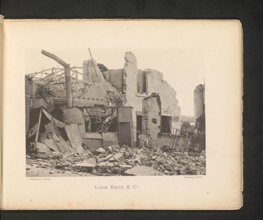 Factory Building of Rieth & Co. Destroyed by the Explosion of an Ammunition Factory in Oosterweel near Antwerp on September 6, 1889