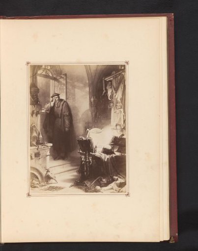 Photographic reproduction of a drawing of Faust in his study, from the first part of the tragedy Faust by Johann Wolfgang von Goethe