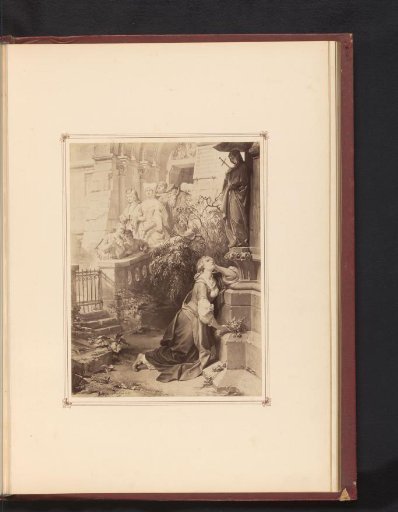Photographic reproduction of a drawing of Gretchen, from the first part of the tragedy Faust by Johann Wolfgang von Goethe