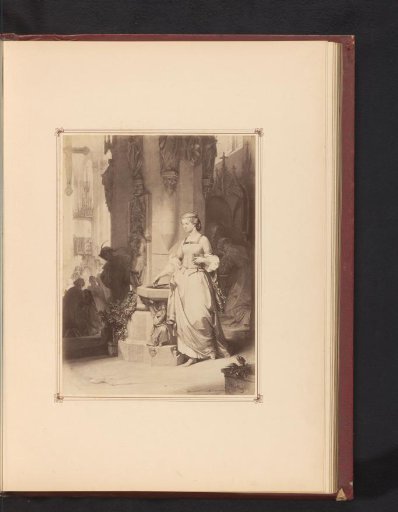 Photographic reproduction of a drawing of Gretchen, from the first part of the tragedy Faust by Johann Wolfgang von Goethe