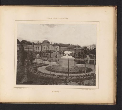 View of the castle garden and zoo Wilhelma in Stuttgart, Germany