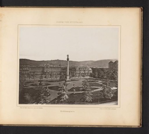 View of the Schlossplatz in Stuttgart, Germany