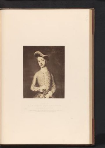 Photographic reproduction of a painting of a portrait of Margaret Cavendish Bentinck by Charles Jervas