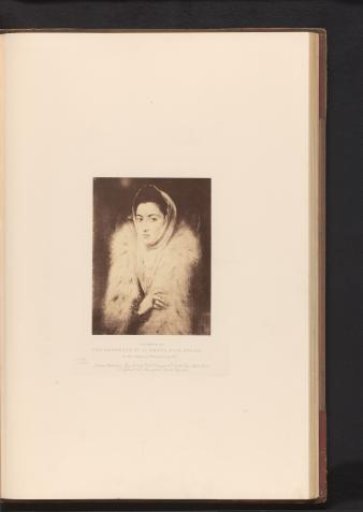 Photographic reproduction of a painting of a portrait of an unknown woman dressed in fur by El Greco
