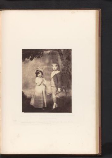Photographic reproduction of a painting of a portrait of Edward Smith-Stanley and his sister by George Romney