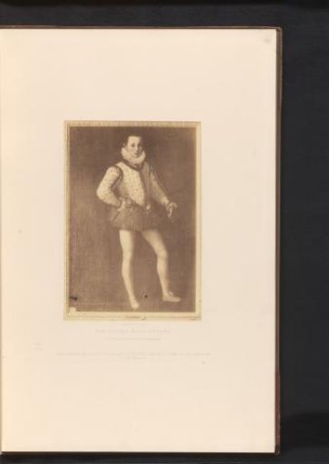 Photographic reproduction of a painting of a portrait of Carlos of Spain by Federico Zuccaro