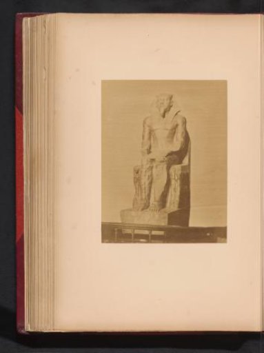 Statue of the Pharaoh Khafre in the Boulaq Museum in Cairo, Egypt