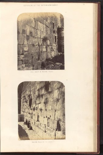 Two views of the Wailing Wall in Jerusalem