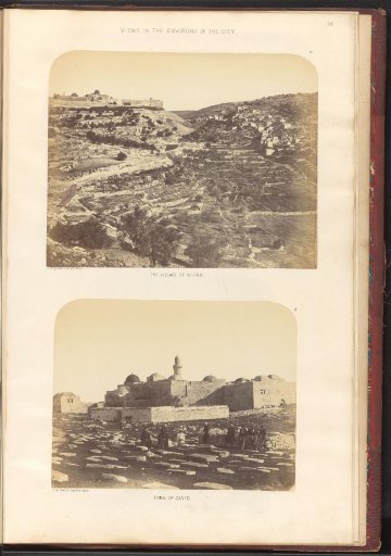 View of Siloam and a view of the Tomb of David in Jerusalem