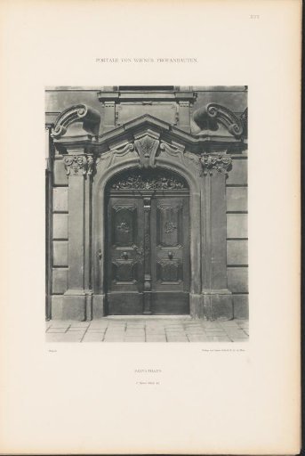 Entrance portal of a residence at Neuer Markt 15 in Vienna
