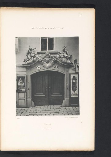 Entrance portal of a residence at Lange Gasse 34 in Vienna