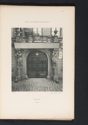 Entrance portal of a residence at Schulhof 4 in Vienna