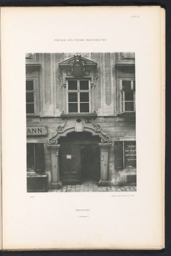 Entrance portal of a residence at Parisergasse 4 in Vienna