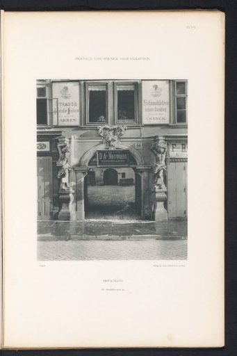 Entrance portal of a residence at Mariahilferstrasse 44 in Vienna