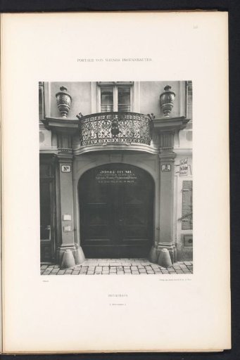 Entrance portal of a house at Bäckerstrasse 3 in Vienna