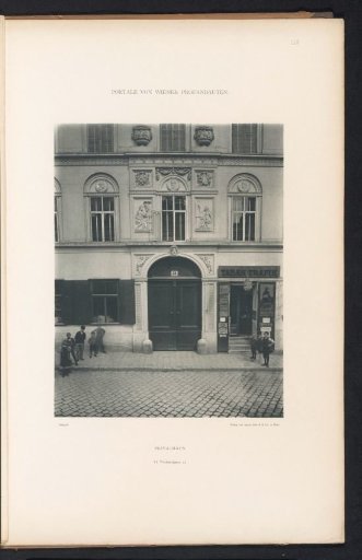 Entrance portal of a house at Windmühlgasse 24 in Vienna
