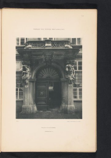 Entrance portal of the Palais Fürstenberg in Vienna