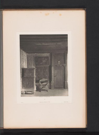 View of a part of a room in Schloss Enn in Montagna, Italy