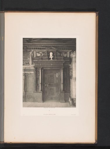 View of a door in the Fürstenzimmer of Velthurns Castle near Bressanone, Italy