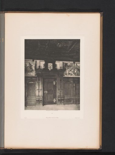 View of a door in a room in Velthurns Castle near Bressanone, Italy