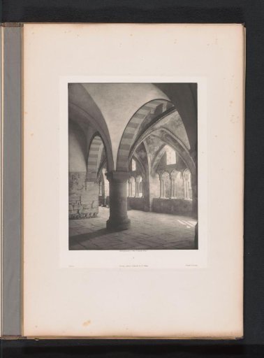 View of a cloister with frescoes in Bressanone, Italy