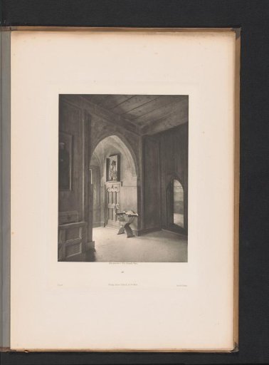 View of a part of a room in the Prince's Castle in Merano, Italy