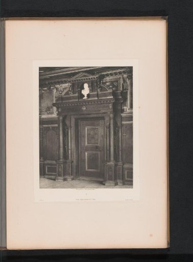 View of a door in the Fürstenzimmer of Velthurns Castle near Bressanone, Italy