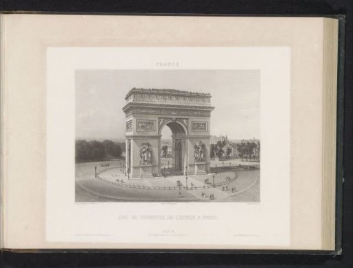View of the Arc de Triomphe in Paris