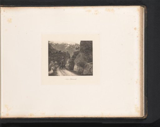 Mountain landscape with horse and cart near Flatmark