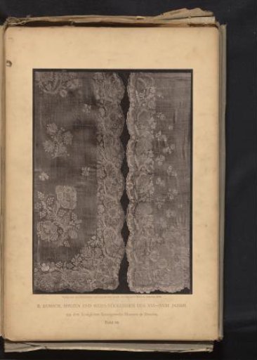 Two pieces of German lace from circa 1770, from the collection of the Kunstgewerbemuseum in Dresden, Germany