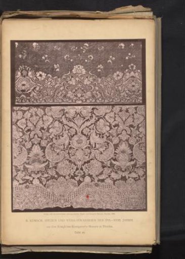 Two pieces of German embroidery from circa 1720, from the collection of the Kunstgewerbemuseum in Dresden, Germany