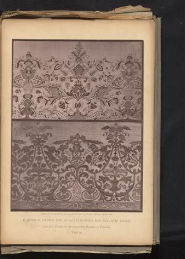 Two pieces of 18th-century German embroidery from the collection of the Kunstgewerbemuseum in Dresden, Germany