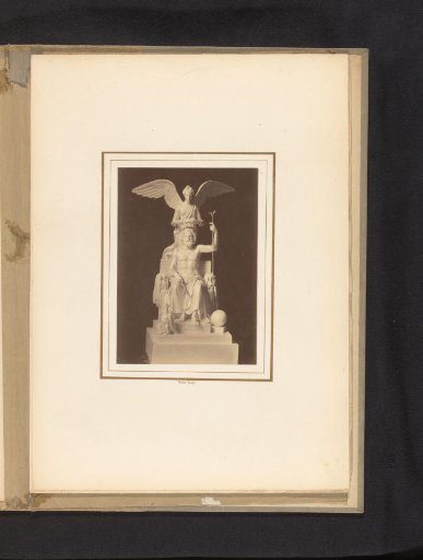 Sculpture of Jupiter being crowned by Victory, by Leopold Borbone
