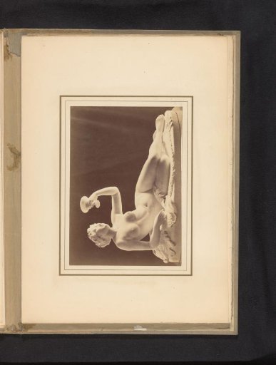 Sculpture of a woman with a cup by Leopold Borbone