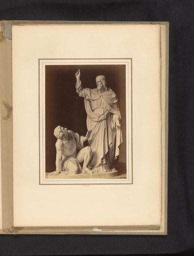 Sculpture of two men, one presumably Christ, by Leopold Borbone