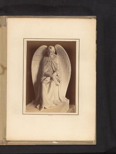 Sculpture of a female angel by Leopold Borbone