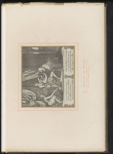 Photographic reproduction of an engraving, depicting the Toilet of Psyche