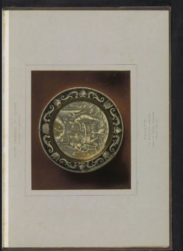 Enamelled dinner plate by Pierre Reymond depicting the month of January