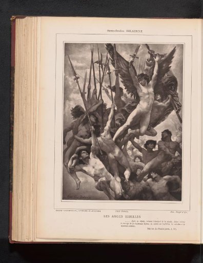 Reproduction of Les Anges Rebelles by Henri Eugène Delacroix