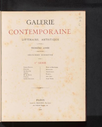 Contemporary Gallery: Literary, Artistic