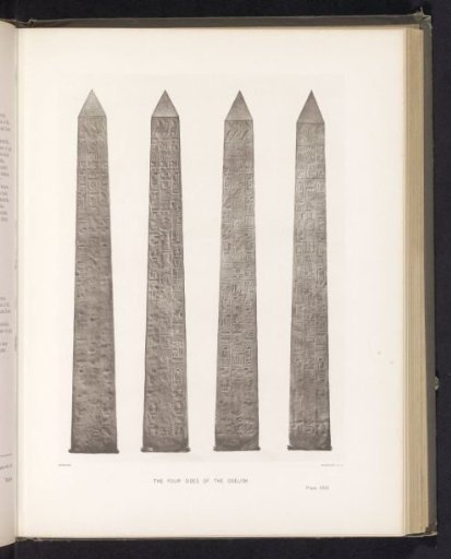 The four sides of the obelisk