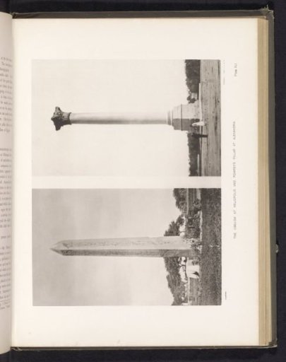 The obelisk at Heliopolis and Pompey's pillar at Alexandria